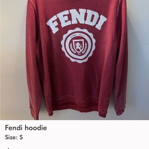 Fendi Burgundy Crewneck Sweater
